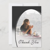 Begrafenis Persoonlijke Foto Elegant Eenvoudig Dan Bedankkaart (Voorkant)