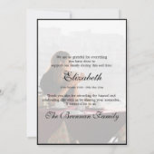 Begrafenis Persoonlijke Foto Elegant Eenvoudig Dan Bedankkaart (Achterkant)