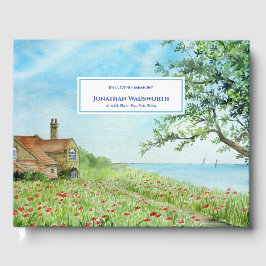 Begrafenis Poppy Field Landscape Waterverf Gastenboek