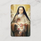 Begrafenis Religieuze St Therese Gebed Sympathie K Visitekaartje (Voorkant)