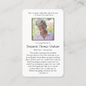 Begrafenis Religieuze St Therese Gebed Sympathie K Visitekaartje (Achterkant)