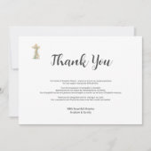 Begrafenis rouwverwerking Eenvoudig bloemenkruis D Bedankkaart (Voorkant)