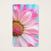 Begrafenis Roze Daisy Memorial Gebed Sympathie Car Visitekaartje (Voorkant)