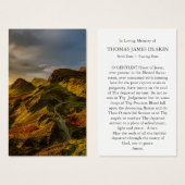 Begrafenis Schotse Landschap Gebed Sympathie Kaart (Voorkant /achterkant)