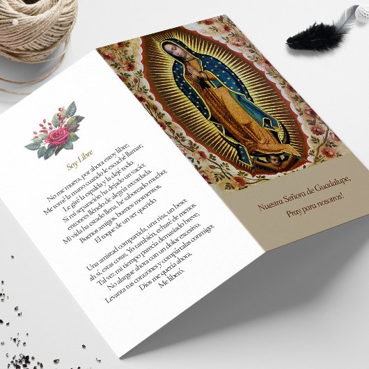 Begrafenis Spaanse Guadalupe Gebed Sympathie Kaart
