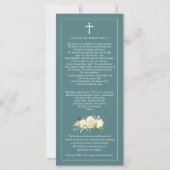 Begrafenis St Christopher Memorial Dank u kaart (Achterkant)