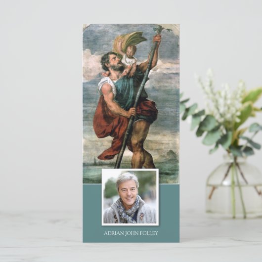 Begrafenis St Christopher Memorial Dank u kaart (Staand voorkant)