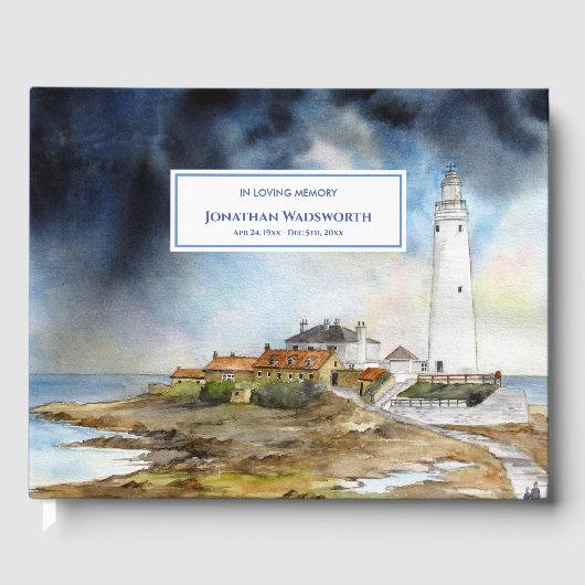 Begrafenis St Mary Lighthouse Whitley Bay Gastenboek (Voorkant)