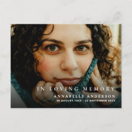 Begrafenis sympathie Dank u elegante moderne foto Briefkaart