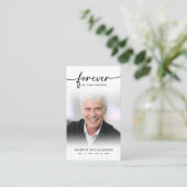 Begrafenis Sympathie Foto Forever Hearts Gebed Kaa Visitekaartje (Staand voorkant)
