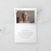 Begrafenis Sympathy Butterfly Foto Bedankkaart (Binnen)