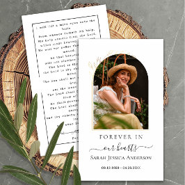 Begrafenis Sympathy Foto Memorial Prayer Kaart Visitekaartje