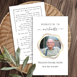 Begrafenis Sympathy Foto Memorial Prayer Kaart Visitekaartje