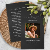 Begrafenis Sympathy Foto Memorial Prayer Kaart Visitekaartje