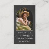 Begrafenis Sympathy Foto Memorial Prayer Kaart Visitekaartje (Voorkant)