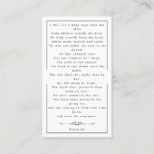 Begrafenis Sympathy Foto Memorial Prayer Kaart Visitekaartje (Achterkant)