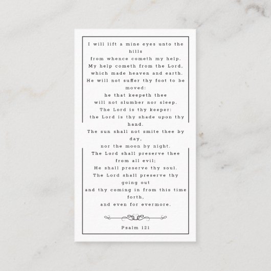 Begrafenis Sympathy Foto Memorial Prayer Kaart Visitekaartje (Achterkant)