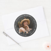 Begrafenis Sympathy Foto Memorial Sticker (Envelop)