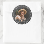 Begrafenis Sympathy Foto Memorial Sticker (Tas)