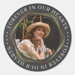 Begrafenis Sympathy Foto Memorial Sticker