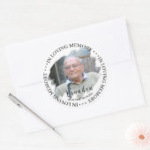 Begrafenis Sympathy Foto Memorial Sticker (Envelop)
