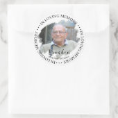 Begrafenis Sympathy Foto Memorial Sticker (Tas)