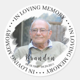 Begrafenis Sympathy Foto Memorial Sticker