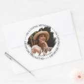 Begrafenis Sympathy Foto Memorial Sticker (Envelop)