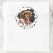 Begrafenis Sympathy Foto Memorial Sticker (Tas)
