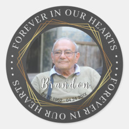 Begrafenis Sympathy Foto Memorial Sticker
