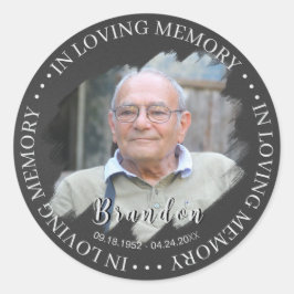Begrafenis Sympathy Foto Memorial Sticker