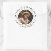 Begrafenis Sympathy Foto Memorial Sticker (Tas)