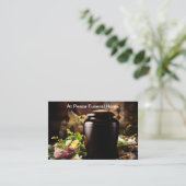 Begrafenis thuis crematie Visitekaartjes (Staand voorkant)