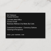 Begrafenis thuis crematie Visitekaartjes (Achterkant)