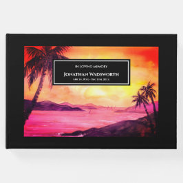 Begrafenis Tropical Beach Sunset Sfeer Gastenboek