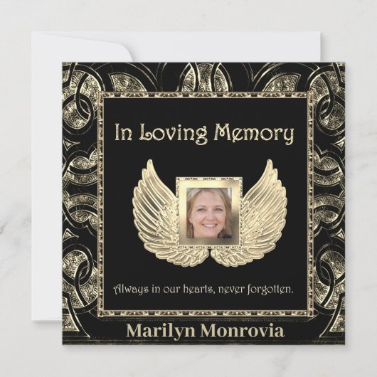 begrafenis / uitnodiging tot het indienen van een  (Voorkant)