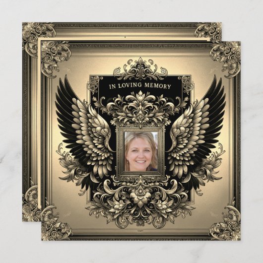 begrafenis / uitnodiging tot het indienen van een  (Voorkant / Achterkant)