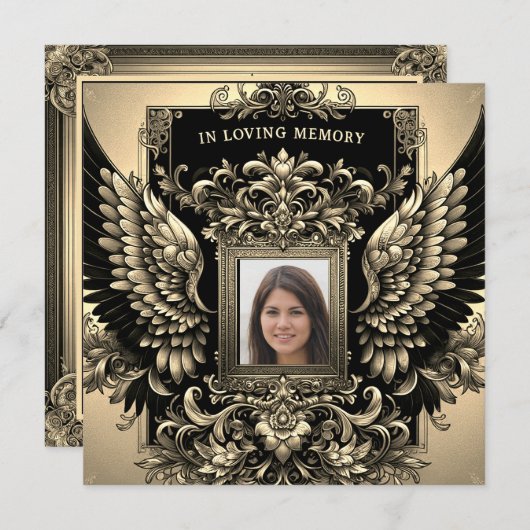 begrafenis / uitnodiging tot het indienen van een  (Voorkant / Achterkant)