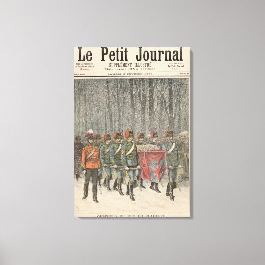 begrafenis van Albert Victor Duke of Clarence Canvas Afdruk (Voorkant)