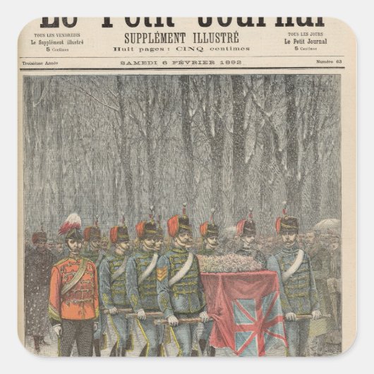 begrafenis van Albert Victor Duke of Clarence Vierkante Sticker (Voorkant)