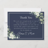 Begrafenis van Blauwe Eucalyptus Bedankkaart (Voorkant)