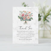 Begrafenis van Boho Floral Sympathy Bedankkaart (Staand voorkant)