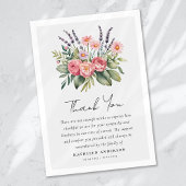 Begrafenis van Boho Floral Sympathy Bedankkaart