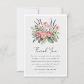 Begrafenis van Boho Floral Sympathy Bedankkaart (Voorkant)