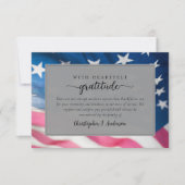 Begrafenis van de Amerikaanse militaire patriottis Bedankkaart (Voorkant)