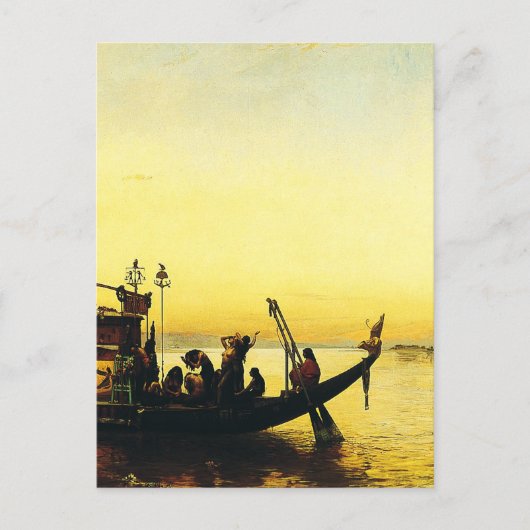 Begrafenis van een mummie op de Nijl door Frederic Briefkaart (Voorkant)