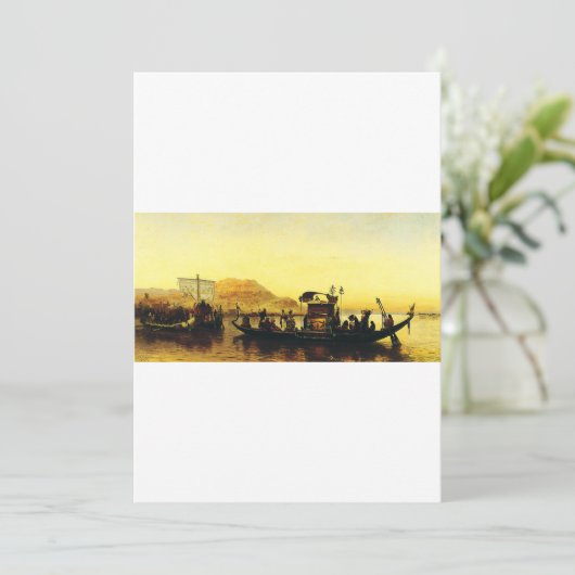 Begrafenis van een mummie op de Nijl door Frederic Kaart (Staand voorkant)