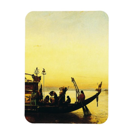 Begrafenis van een mummie op de Nijl door Frederic Magneet (Verticaal)