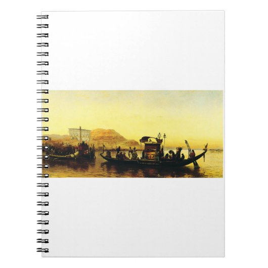 Begrafenis van een mummie op de Nijl door Frederic Notitieboek (Voorkant)