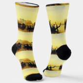 Begrafenis van een mummie op de Nijl door Frederic Sokken (Gebogen)